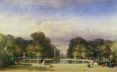 The Tuileries Gardens, with the Arc de Triomphe in the Distance, 1858 by William Wyld